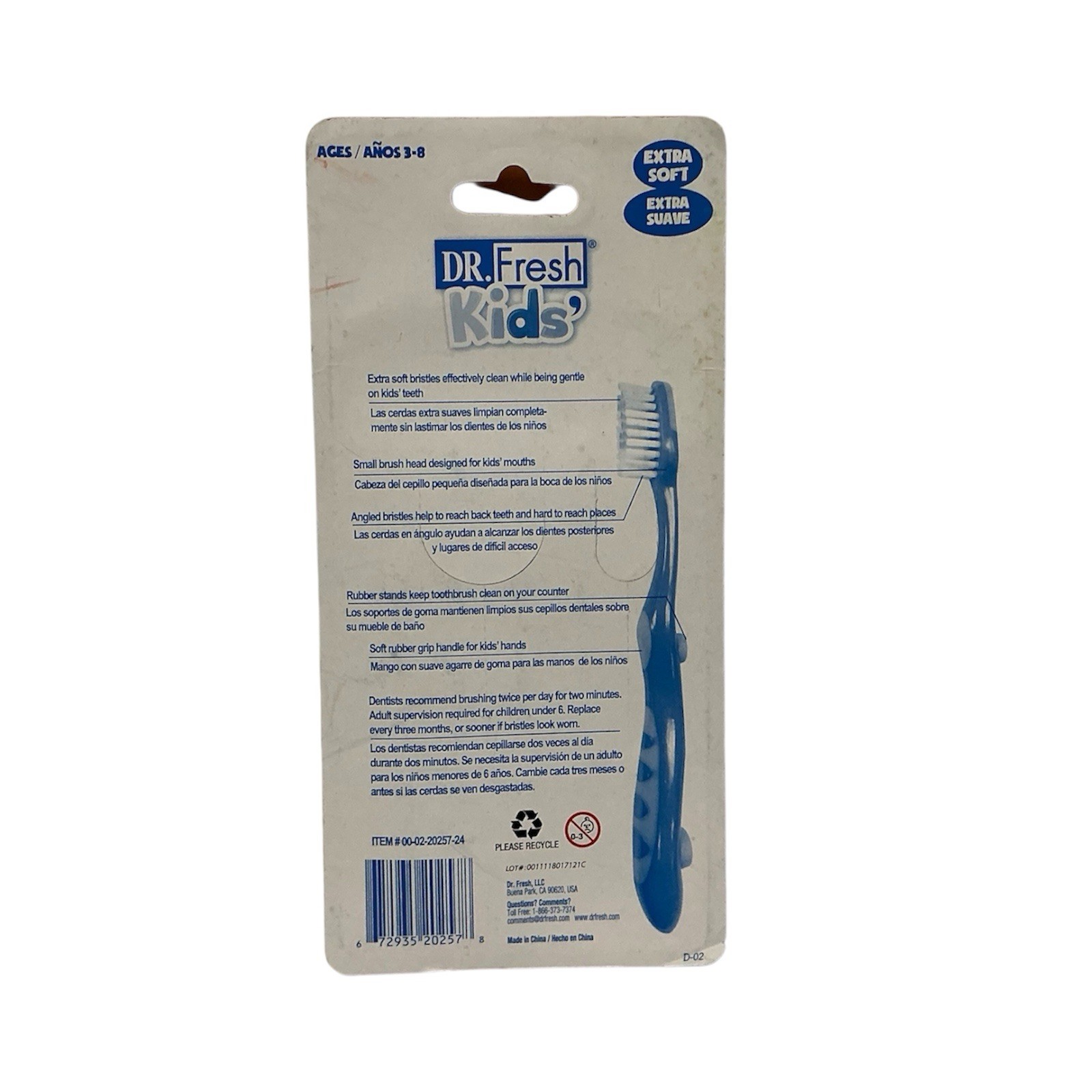 (2 Pack) Dr Fresh Kids Soft Multi-Color 5-Count Toothbrush 3+Years ~ Extra Soft