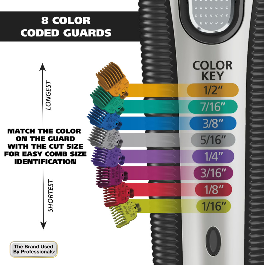Wahl Color Pro Cord/Cordless Rechargeable Hair, Beard Trimmer for Men – 9891-100