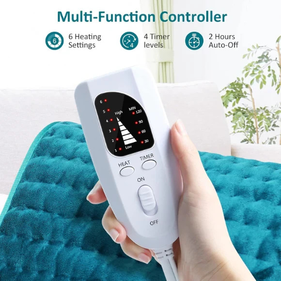 Electric Heating pad for Back/Shoulder/Neck/Leg/Cramps & Arthritis Pain