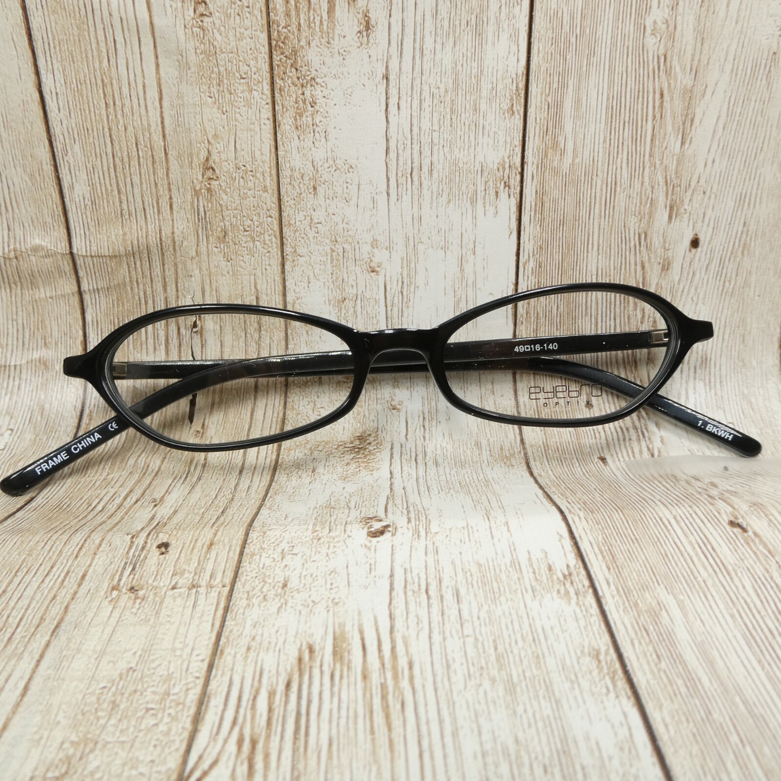 EyeBro Optix All Black Stripe Layer Oval Eyeglasses FRAMES EO-5031 49-16-140 NEW