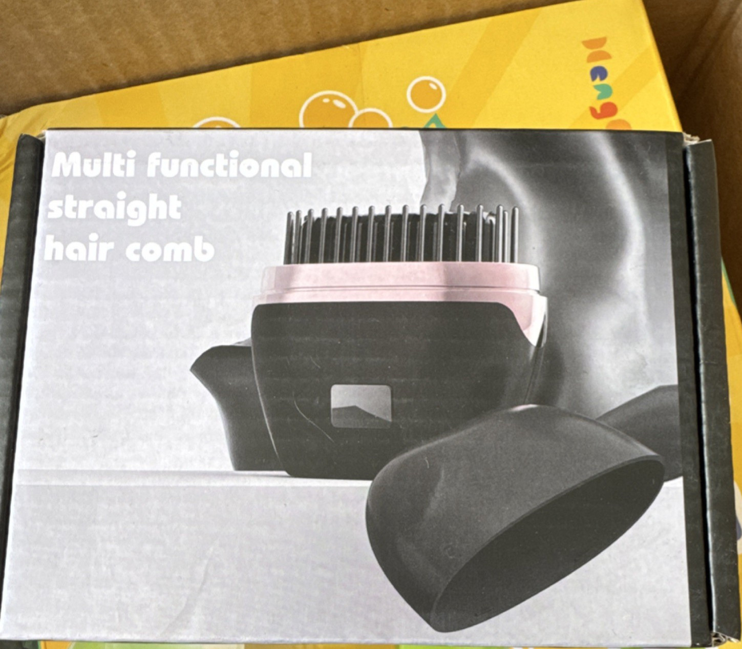 Multi-Functional Haircutting Kit Hair Straightening Comb USB Charging Pink