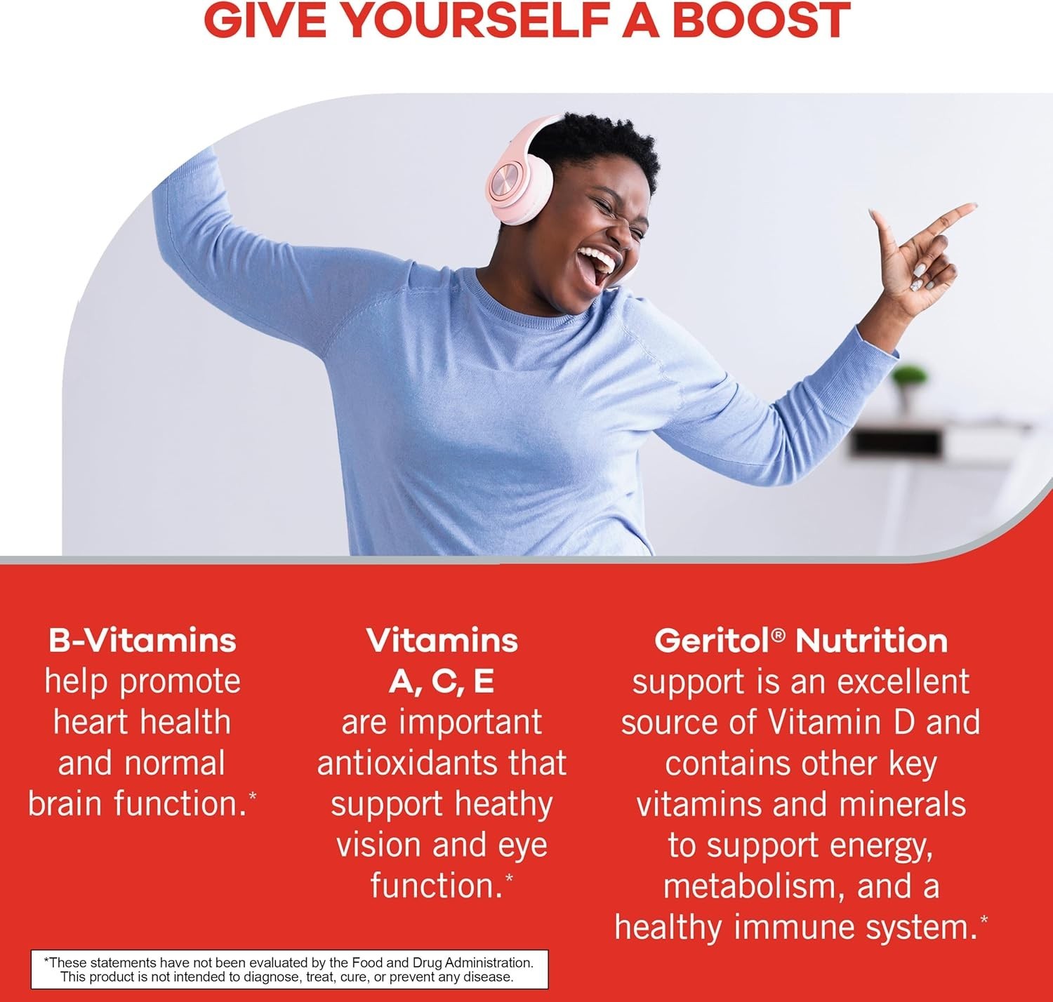 Geritol, Multivitamin Supplement, Contains B-Vitamins, Antioxidants,…