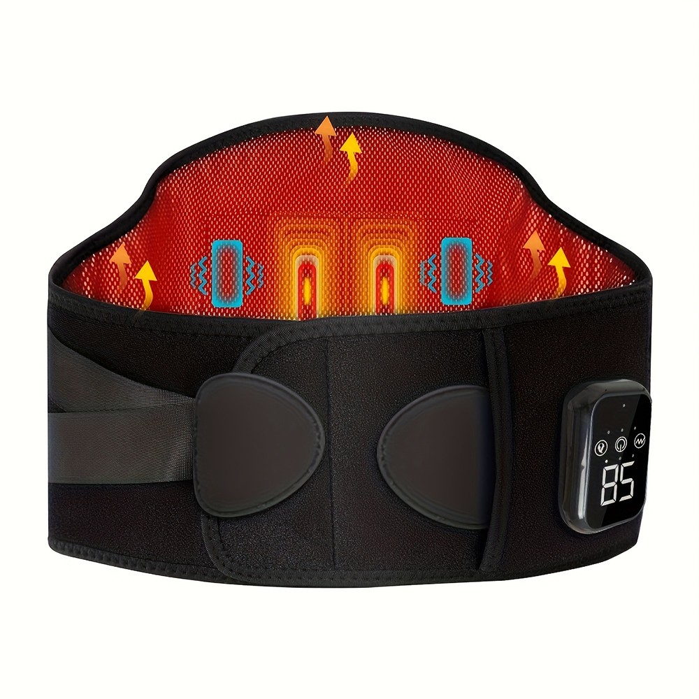 Heated Lower Back Brace for Back Pain Relief, Back Belt with Heating & Vibration