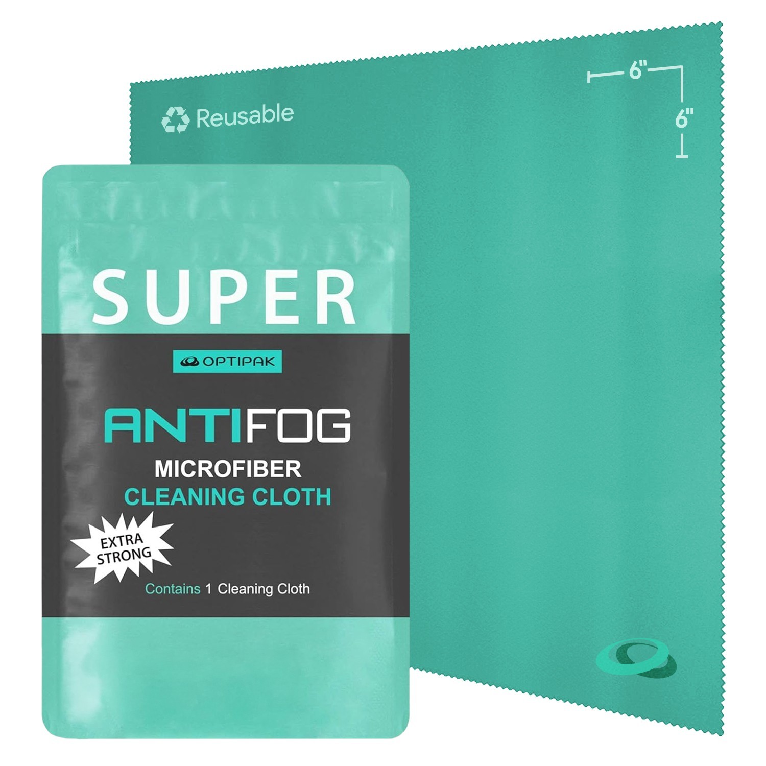 OPTIPAK Anti-Fog Microfiber Cleaning Cloth for Eyeglasses, Goggles & Ski Mask
