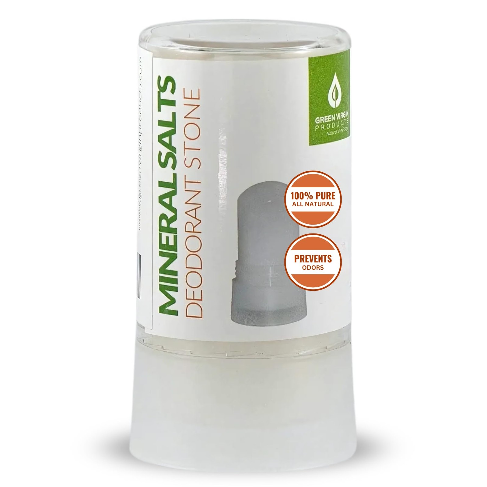 Natural Deodorant Stone Mineral Salt Crystal Unscented 2 Year+ Use Hypoallergeni