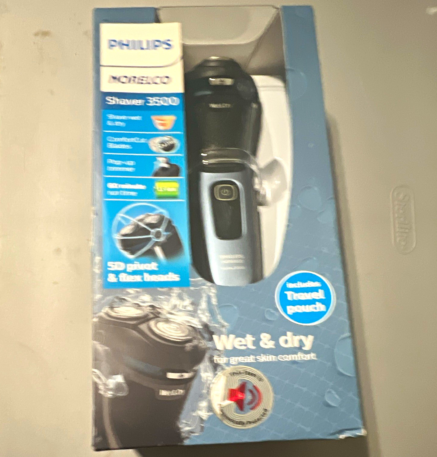 Philips Norelco Shaver 3800 Wet/Dry 3-Head Rotary Shaver Pop-Up Trimmer