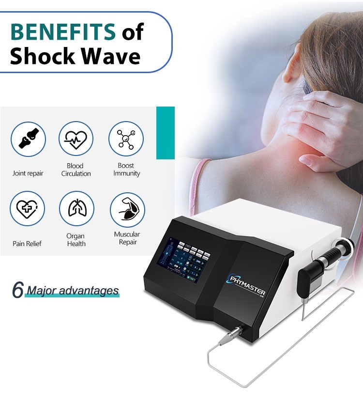 Pneumatic 10Bar ESWT Shock Wave Machine Physical Pain Relief Therapy US New