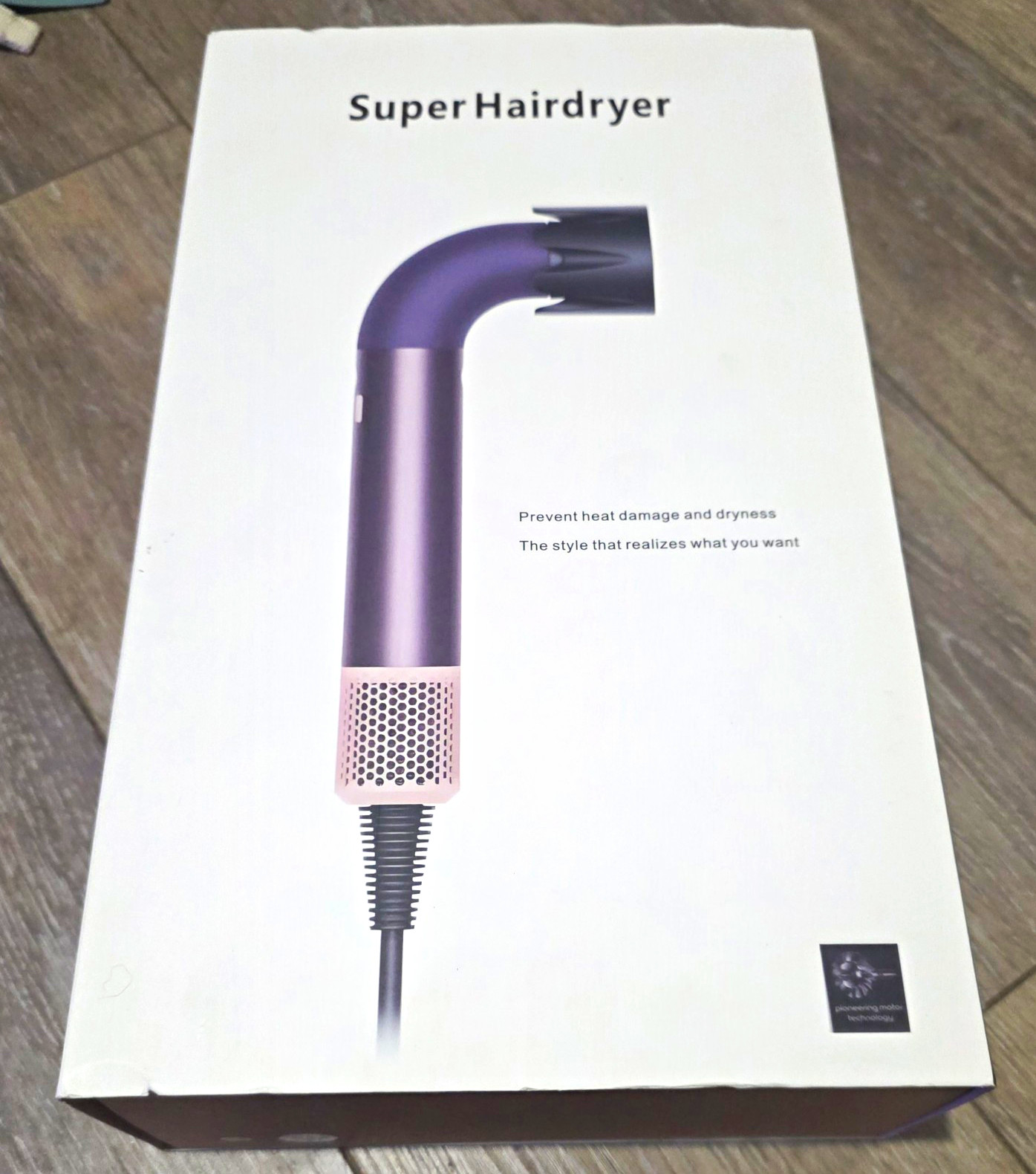 Standard Hair Dryer w/ Diffuser Attachments Purple/Pink Unisex