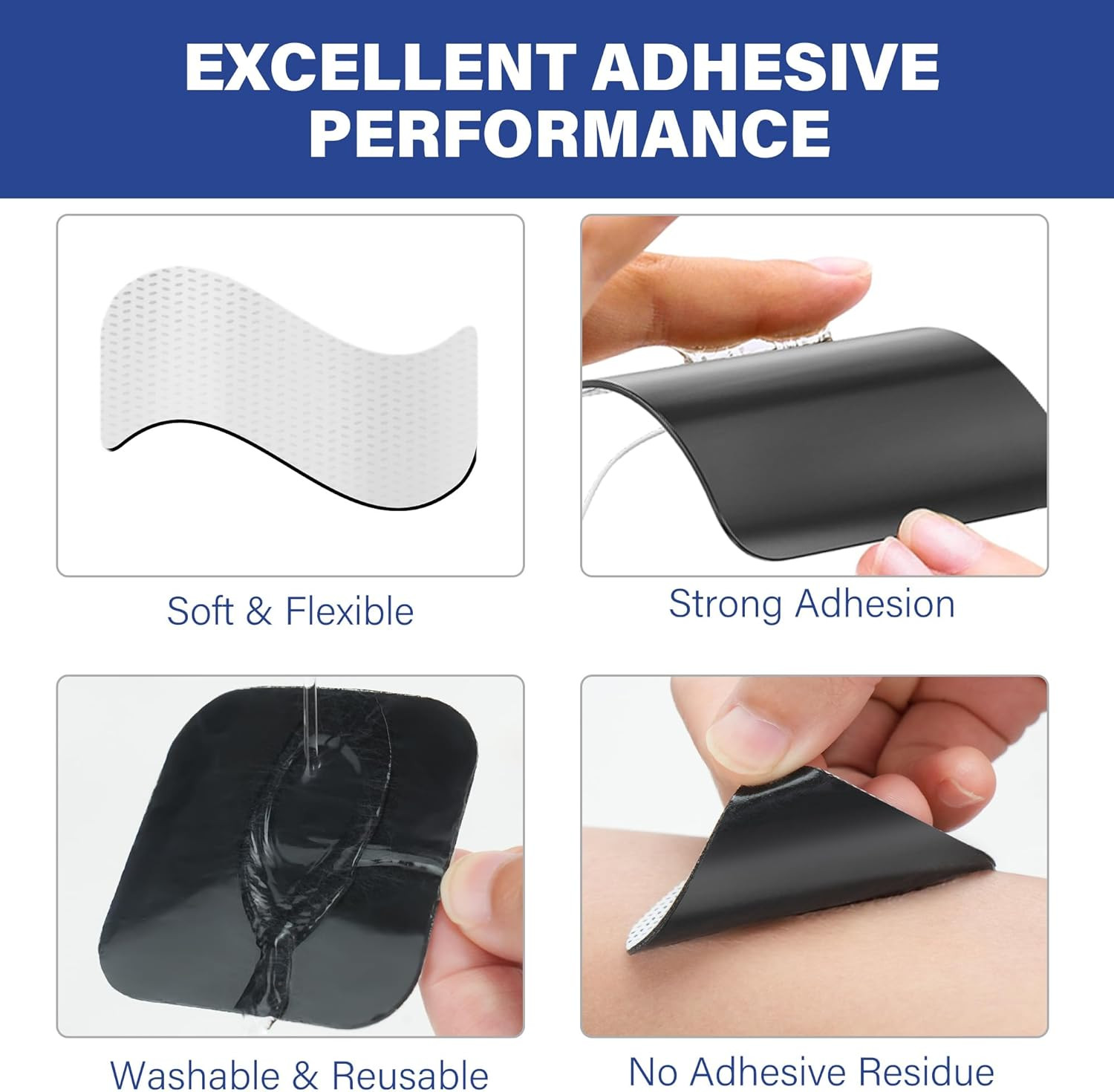 40 TENS Electrode Pads EMS Replacement Unit 7000 3000 2×2 Muscle Stimulator BULK