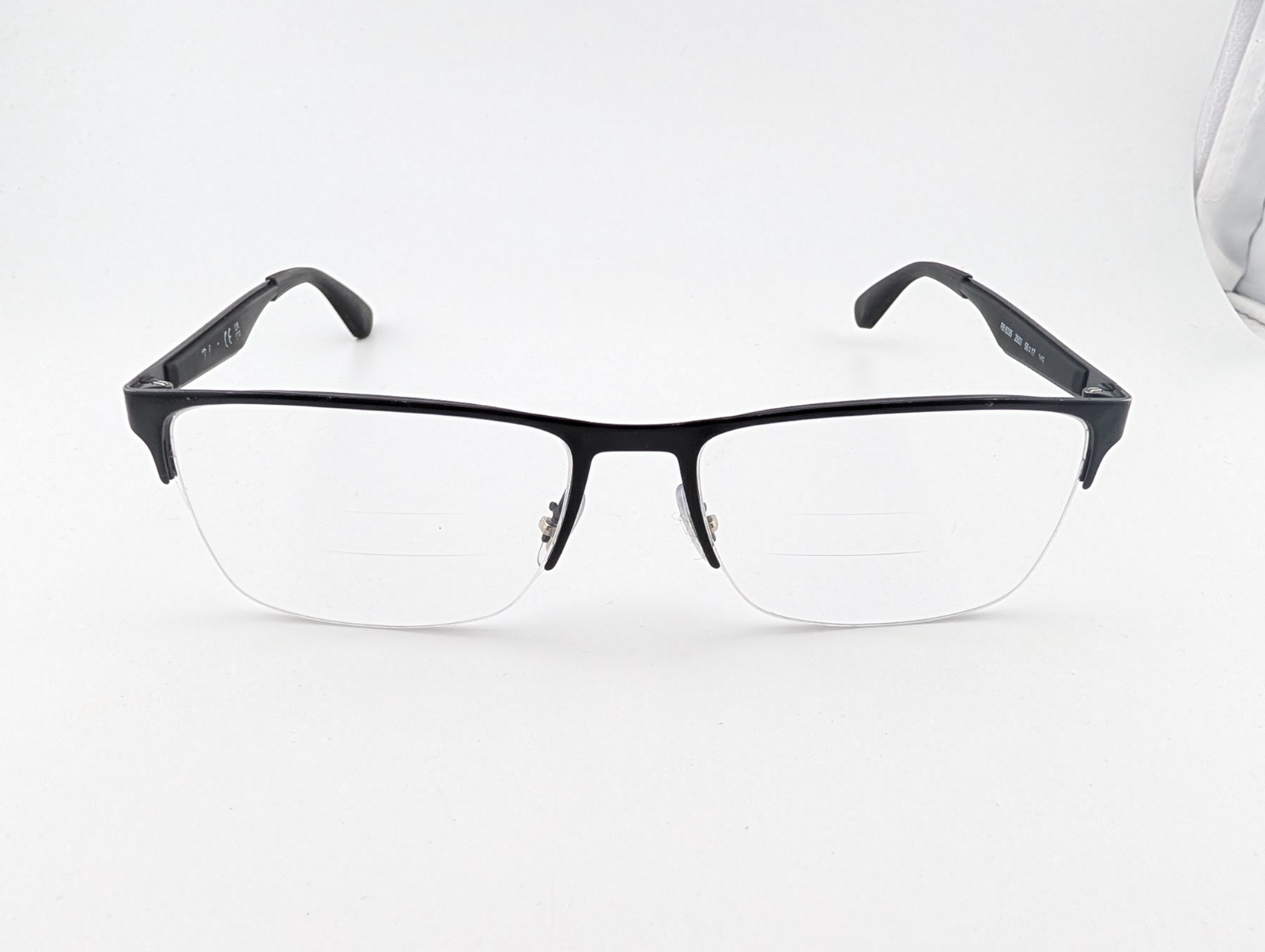 Ray Ban Eyeglasses, Frames Only, RB 6335 2503, 56-17-145, Black, Half Rim