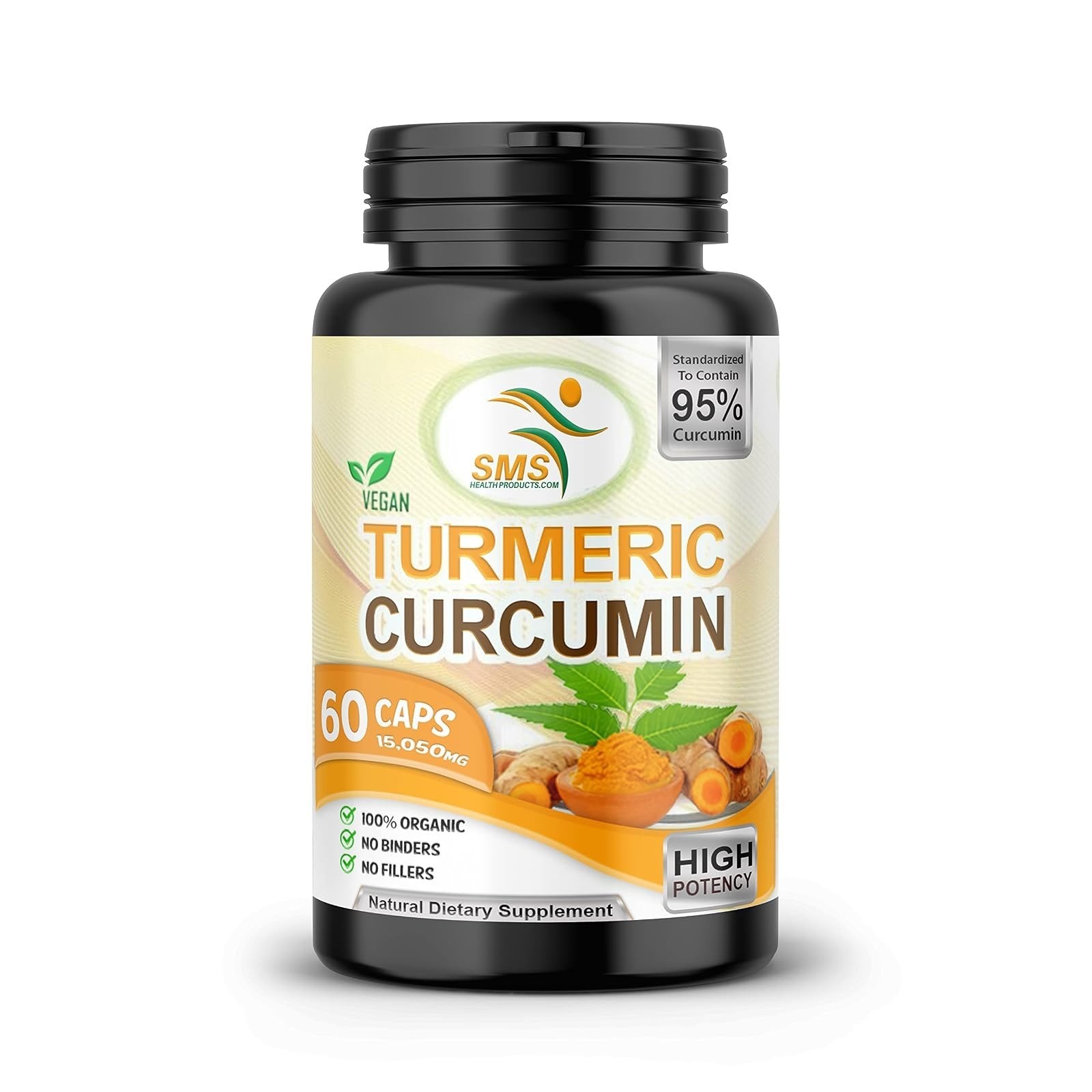 Turmeric Curcumin 1000mg with Black Pepper Extract – 60 Veggie Capsules