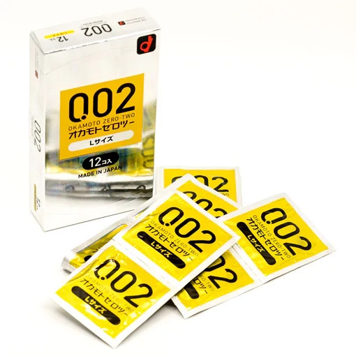 Okamoto 002 L Large Size Ultra Thin Condoms 12pcs -Ship from California