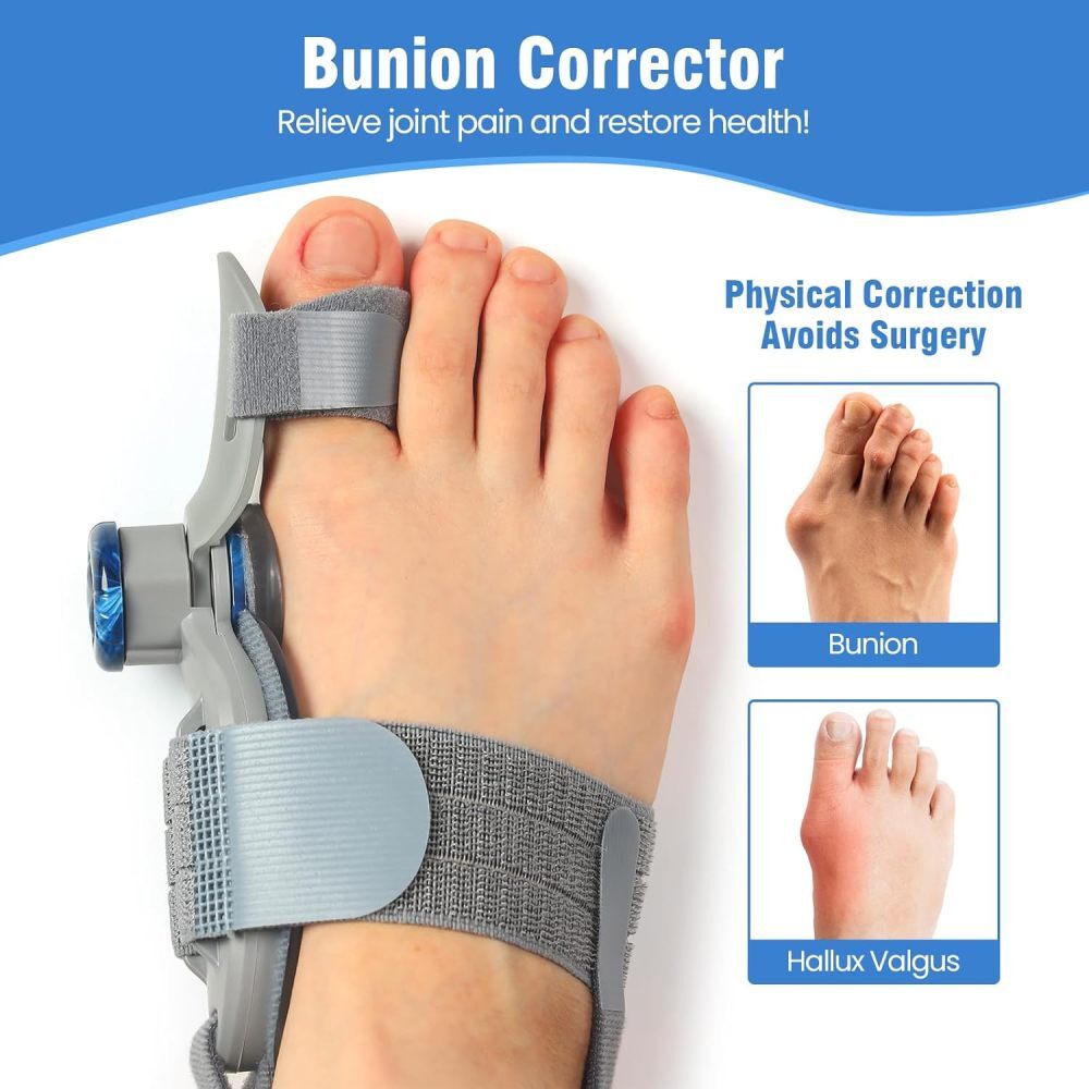 Bunion Fix Toe Valgus Corrector Big Toe Straightener Adjustable for Men & Women