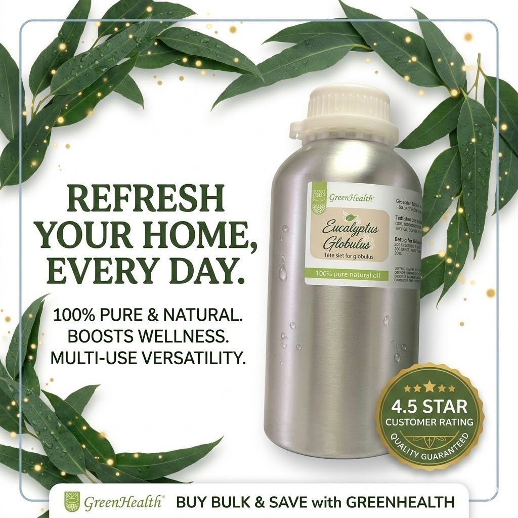 32 fl oz Eucalyptus Globulus Essential Oil Pure & Natural in Aluminum Bottle