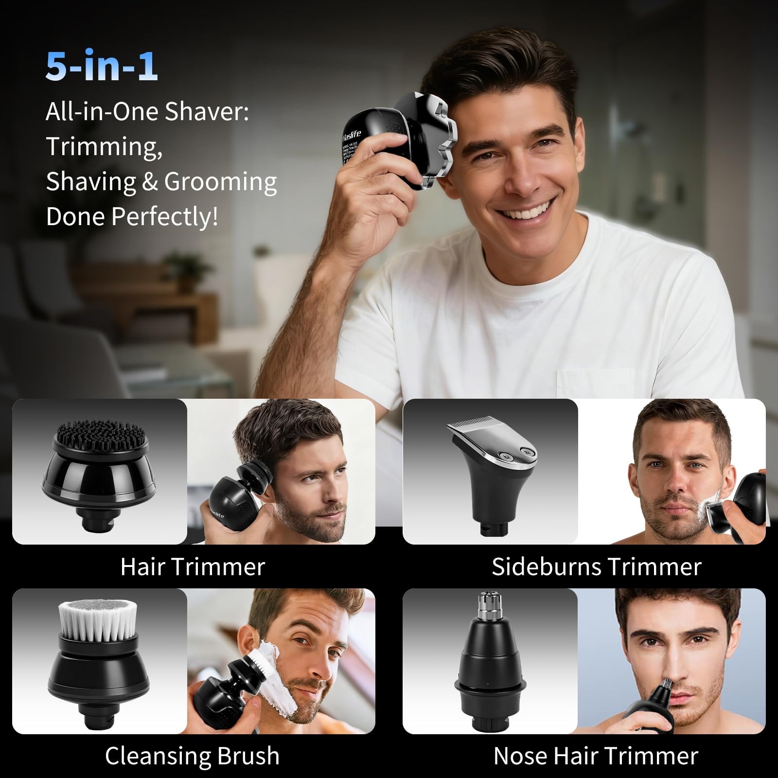 Electric Razor for Men,Head Shavers for Bald Men,Electric Shavers for Men with W