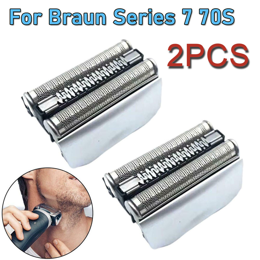 2 X Replacement Blade Head 70S Silver For Braun Series 7 760CC-4 760CC-5 760CC-6