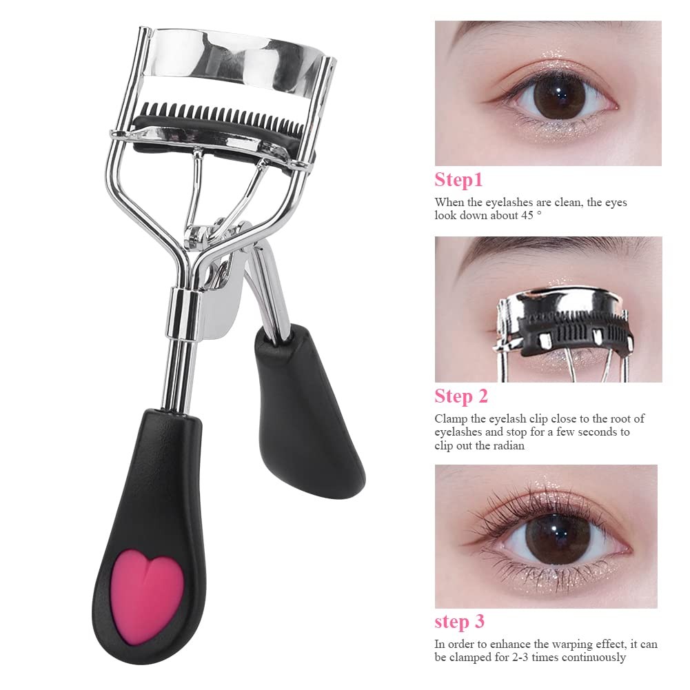 CfoPiryx 3pcs Eyelash Curler with Built in Comb, False As Picture Show