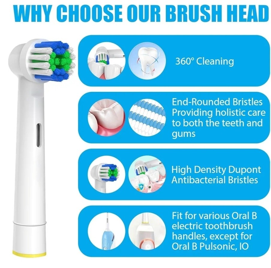 Genkent Replacement Toothbrush Heads Oral-B compatible 24 pack…. CP