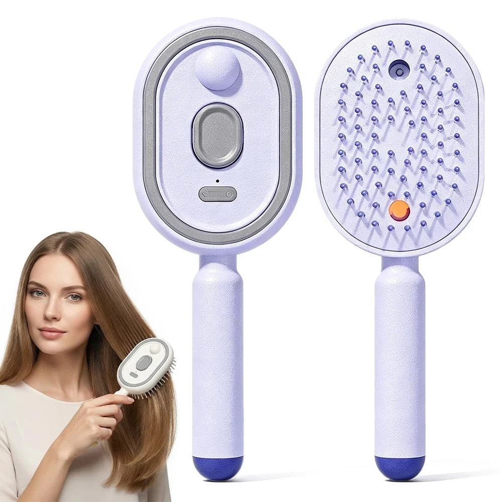 3-in-1 Electric Mist Spray Hair Brush Air Cushion Massage Comb Portable