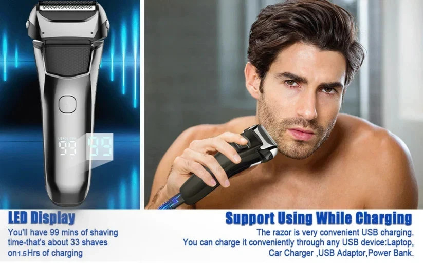 Electric Razor for Men,Shavers for Men Electric Razor Wet Dry