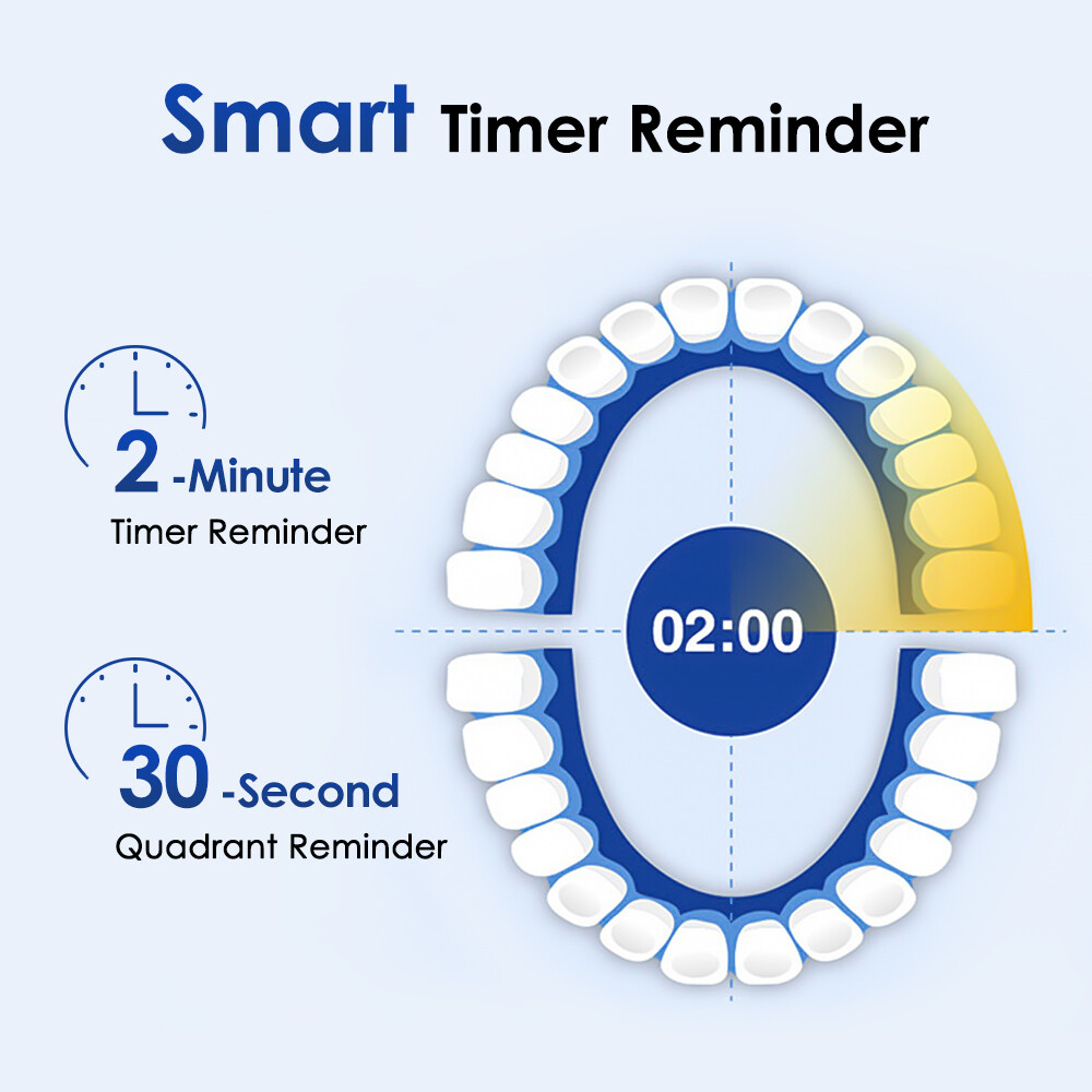 Pro Rotating Electric Toothbrush Rechargeable With 4 Brush Heads 5 Modes Timer