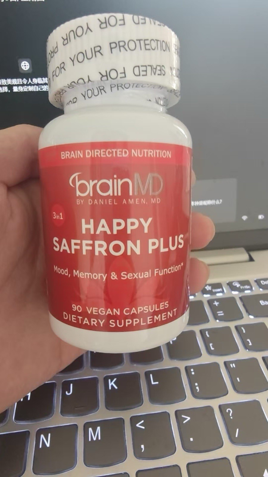 BrainMD Happy Saffron Plus Vegan Mood Memory Focus Supplement 90 Capsules