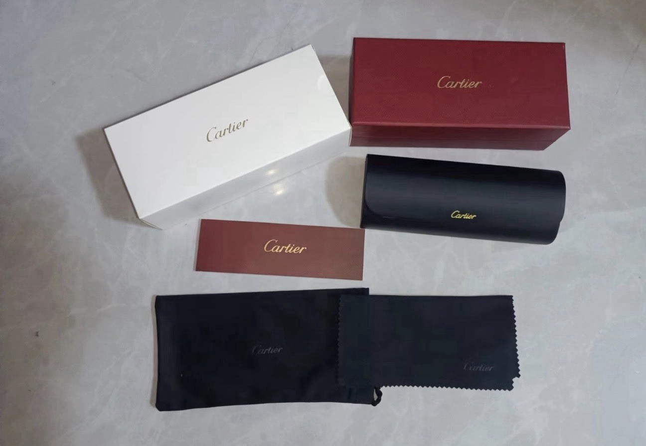 Cartier Silver Buffalo CT0286O Gradient grey white Horn Sunglasses 57-17-145mm