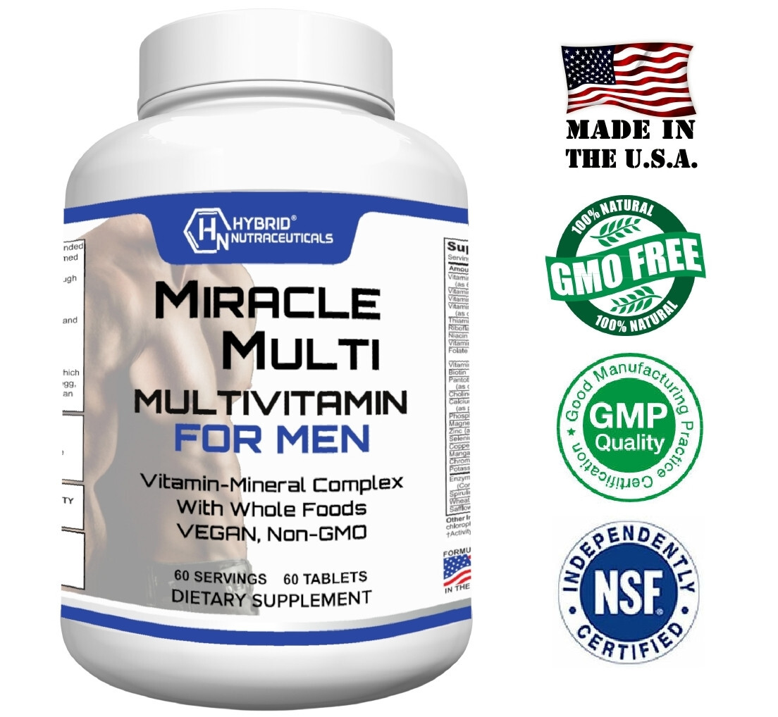 MultiVitamin MultiMineral for Men, Best Mens Vitamins with Probiotics Non-GMO