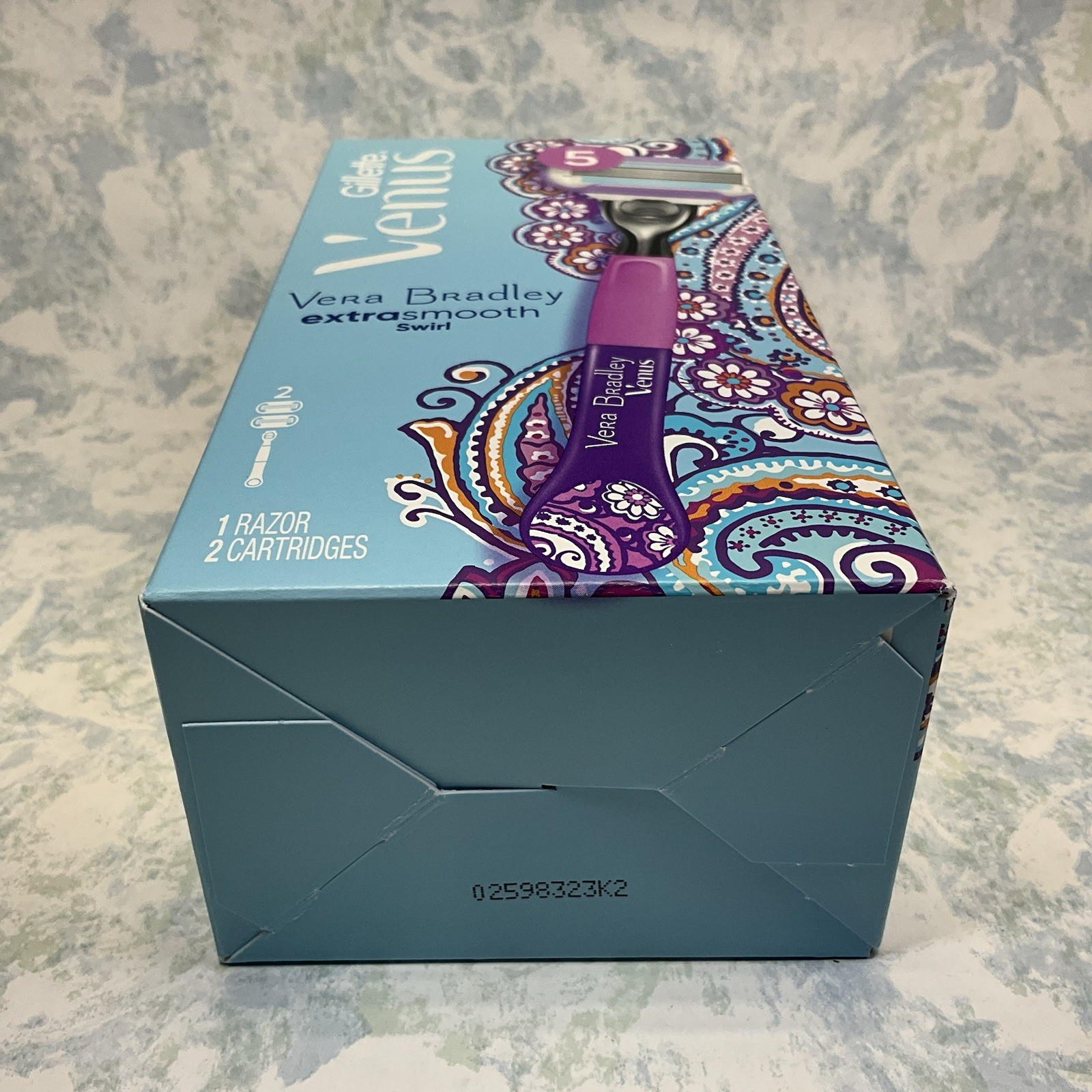 Gillette Venus Vera Bradley Extra Smooth Swirl 1 Razor 2 Cartridges – New Sealed