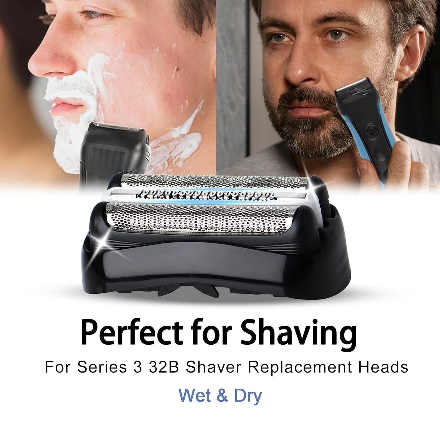 21B S3 Replacement Head for Series 3 Shavers, Wet/Dry, 3-Blade