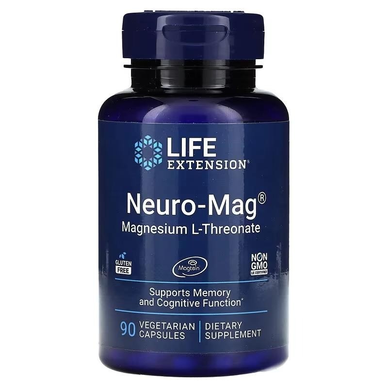 Life Éxtension Neuro-Mag®, Magnesium L-Threonate, 90 Vegetarian Capsules (48 mg