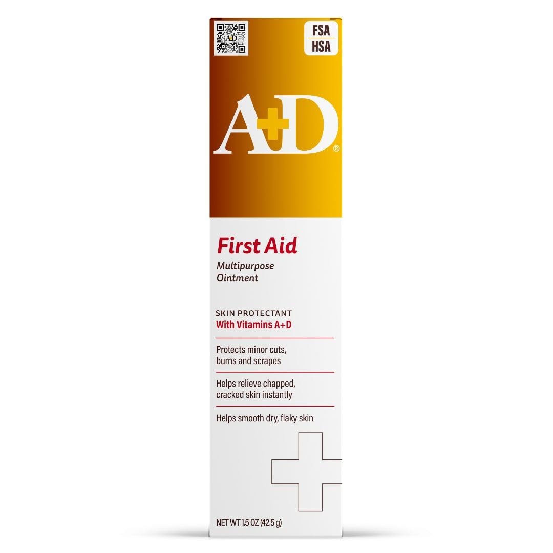 A+D First Aid Healing Ointment – Moisturizing Skin Protectant for Dry Cracked
