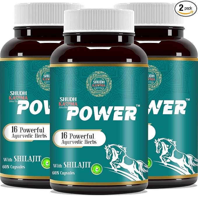 100% Pure Shilajit Power + 16 Herbs Extremely potent, High Performance 180 Cap