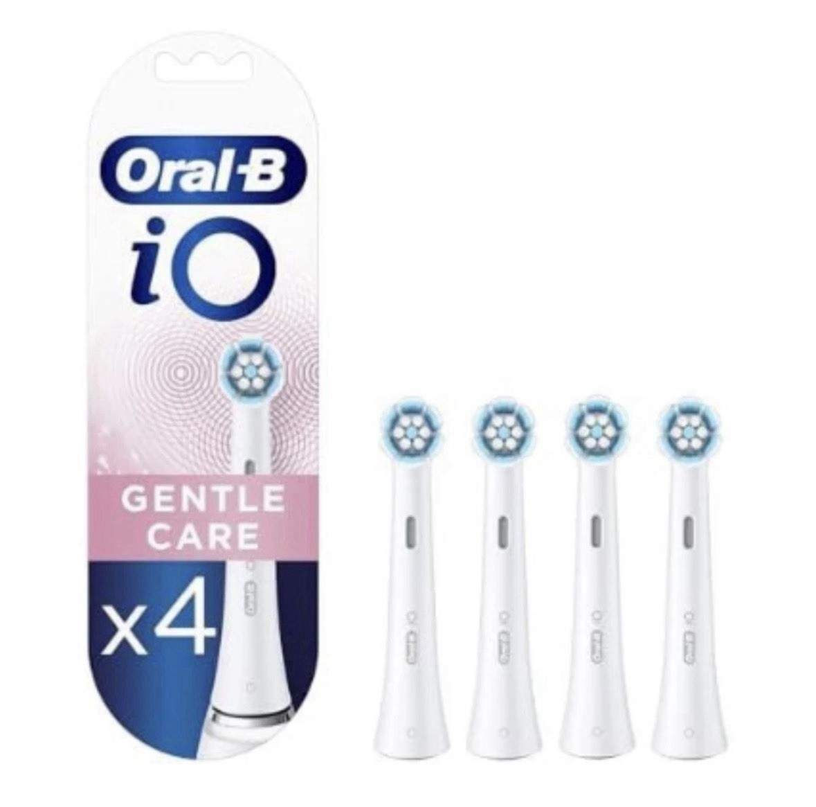 Oral-B iO Gentle Care Replacement Brush Heads, 4 Count, Sensitive, Genuine
