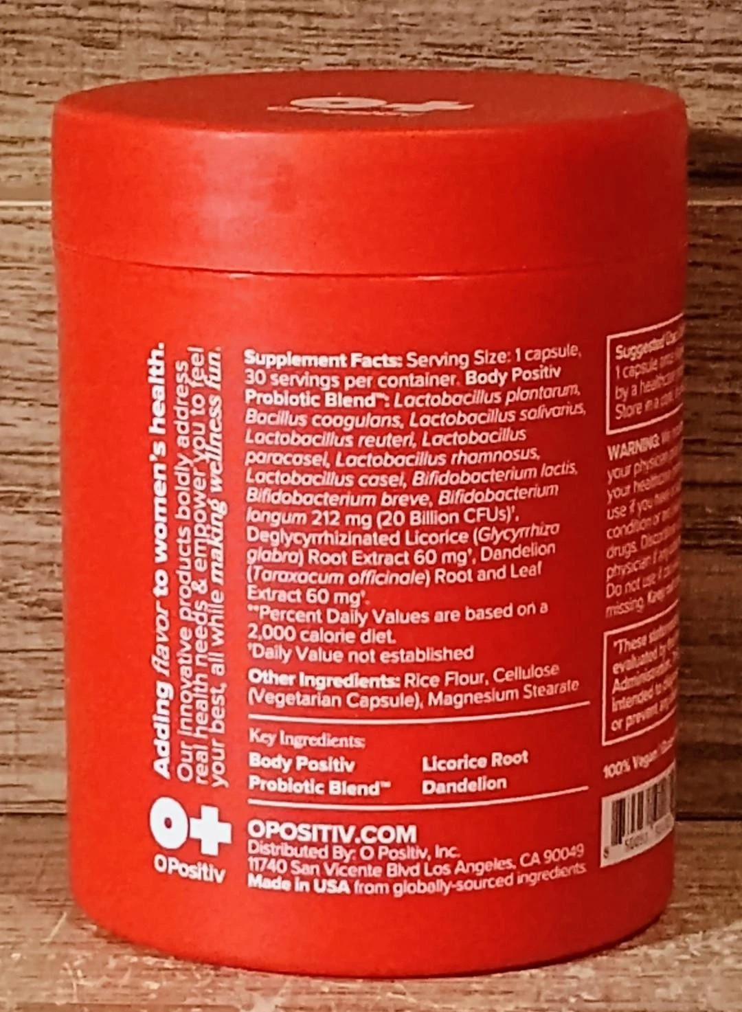1 Bottle O Positiv URO Whole Body Probiotic 3-In-1 Probiotic Support 30 Caps NEW