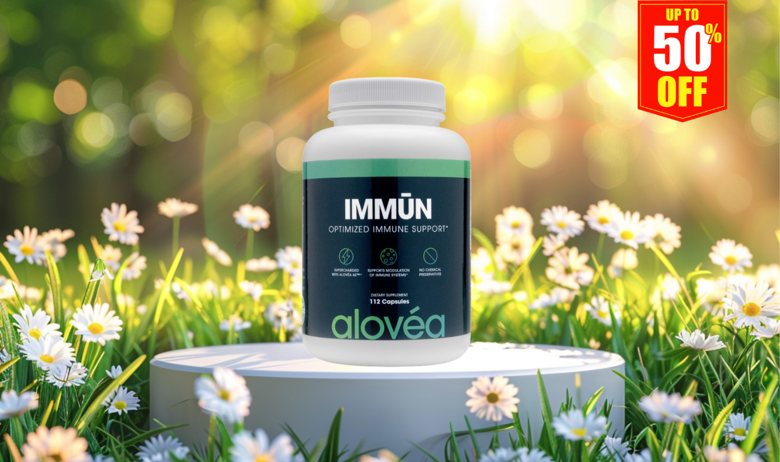 Alovea Immun 112 Capsules – Immune Support – NEW – FREE SHIPPING !!