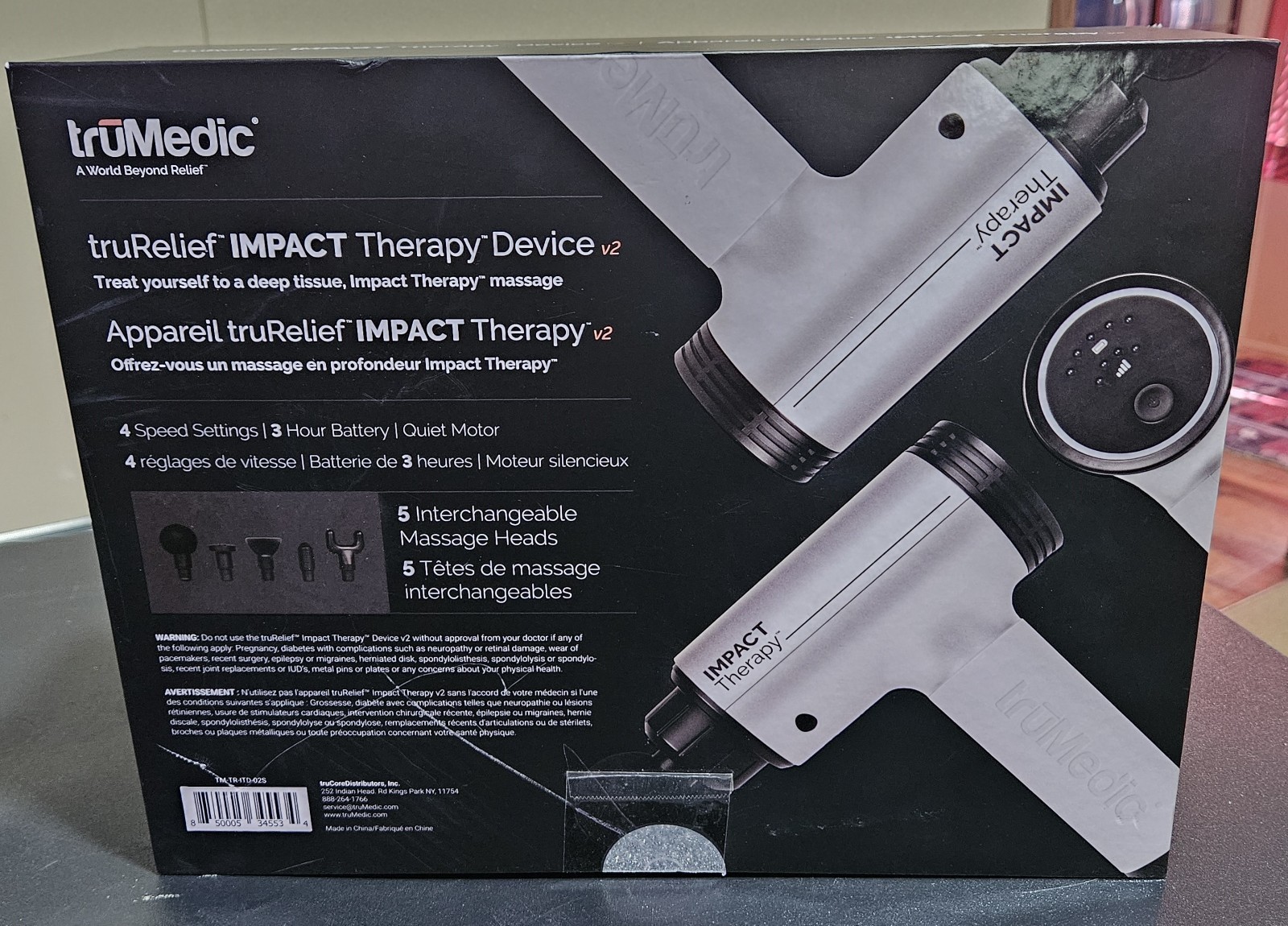 New TruMedic TruRelief Impact Therapy Device V2 Cordless Massager