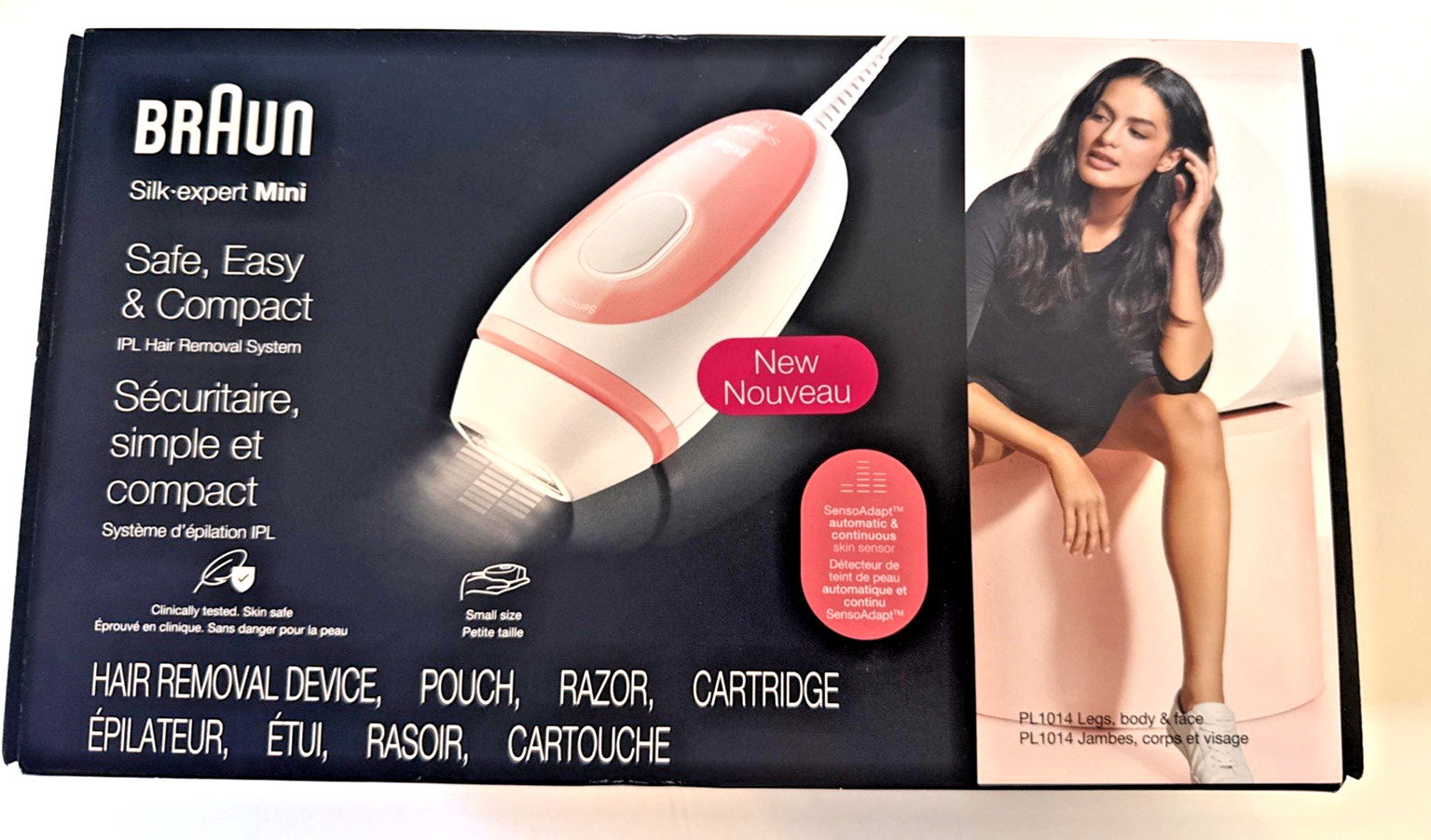 BRAND NEW! Sealed! Braun IPL Hair Removal Women/Men Silk Expert Mini PL1014 -NIB