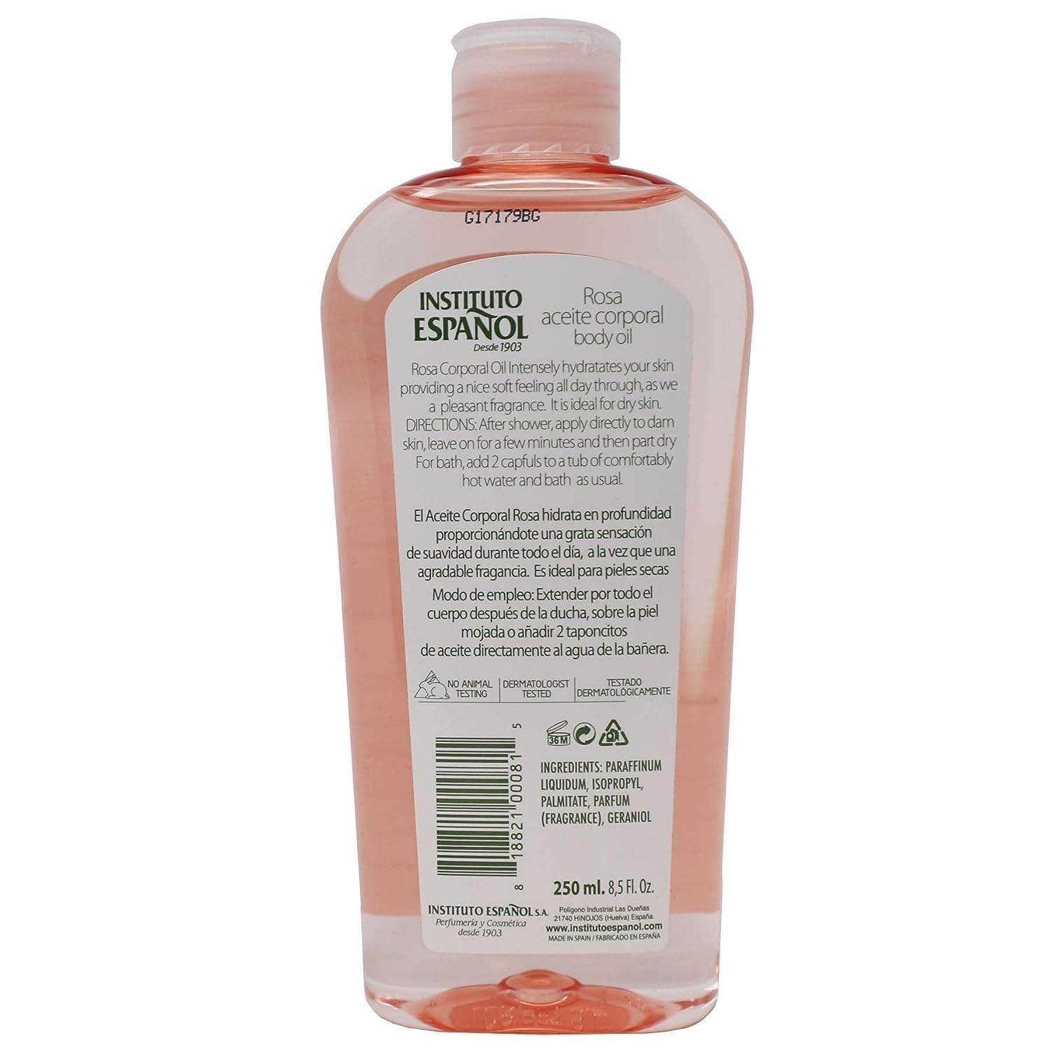 INSTITUTO ESPANOL ROSA BODY OIL, 2 PACKS, MADE IN SPAIN, FREE SHIPPING