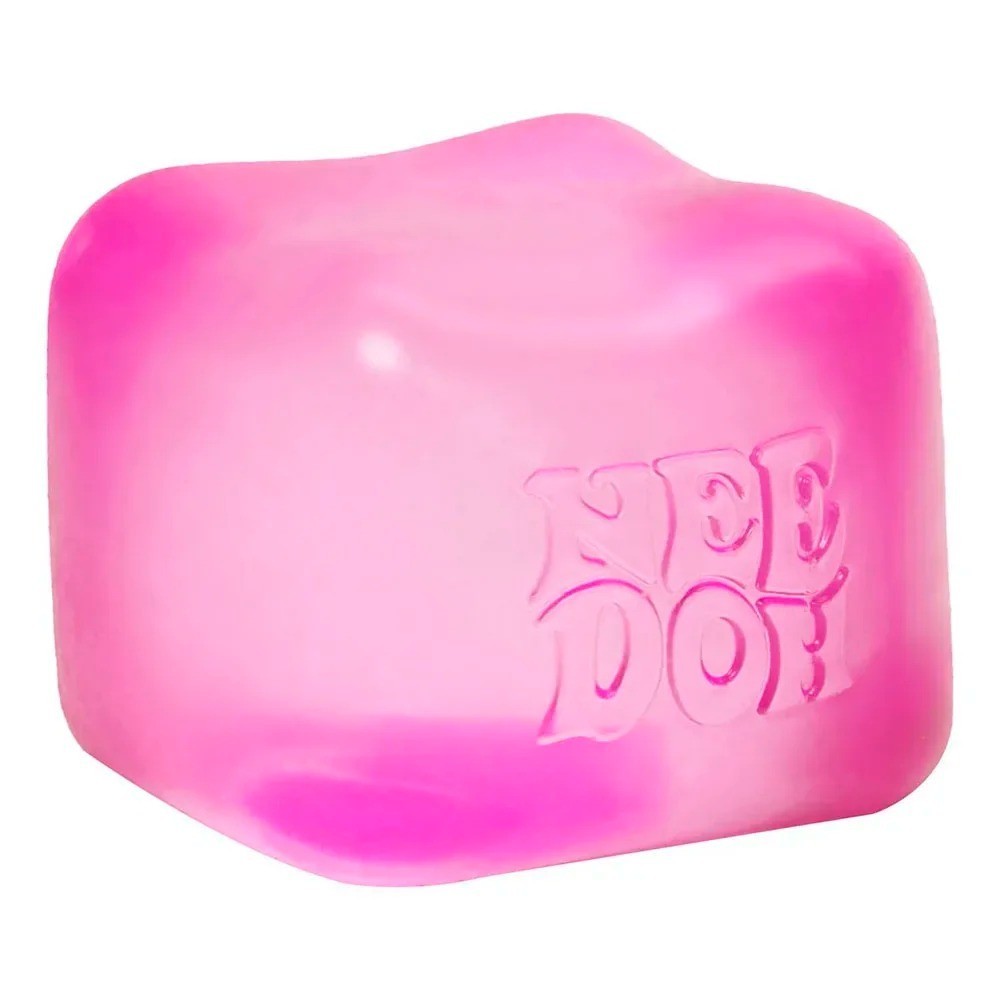Nee Doh Nice Cubes Ice Cube Toy Super Solid Squish Blue Pink & Purple NEW