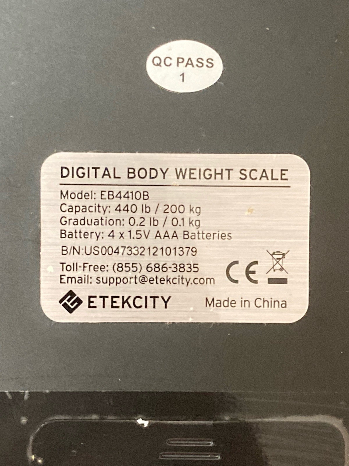 Etekcity EB9380H Digital Body Weight Bathroom Scale – Black