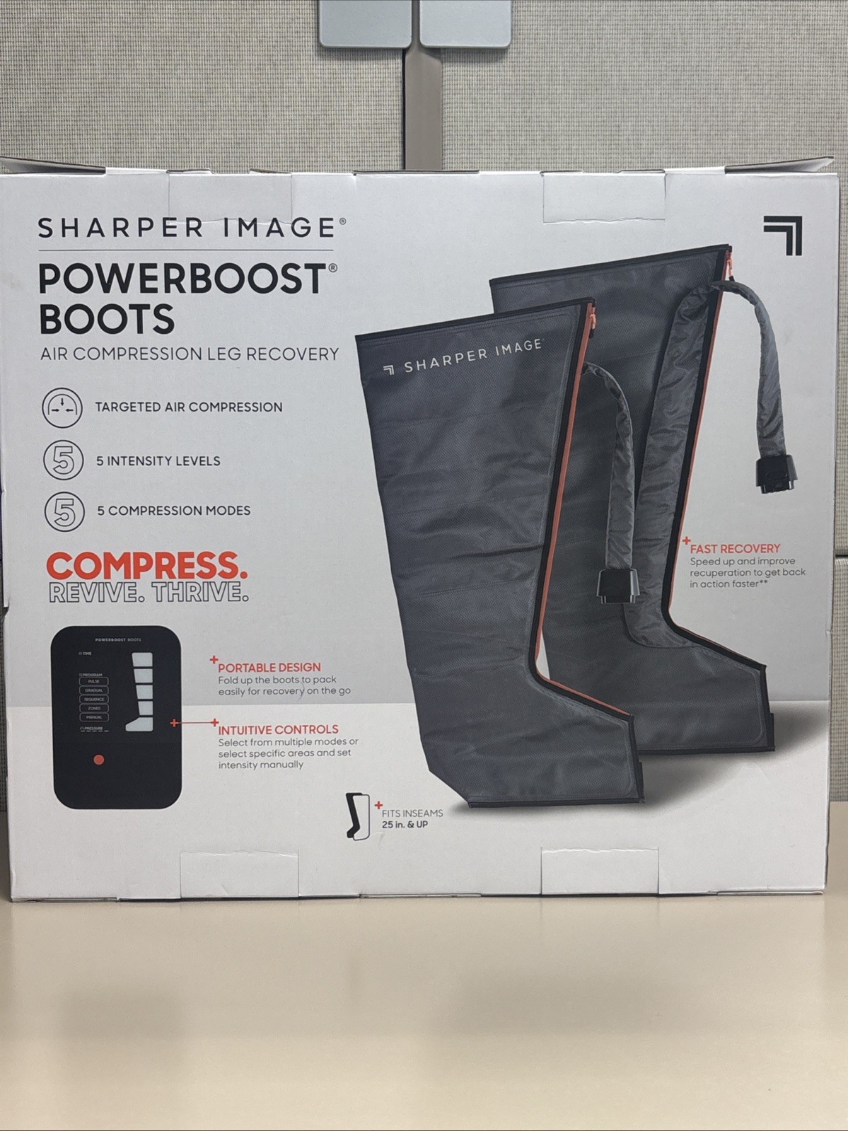 Sharper Image Powerboost Boots Air Compression Fits 25″-31″ Inseam