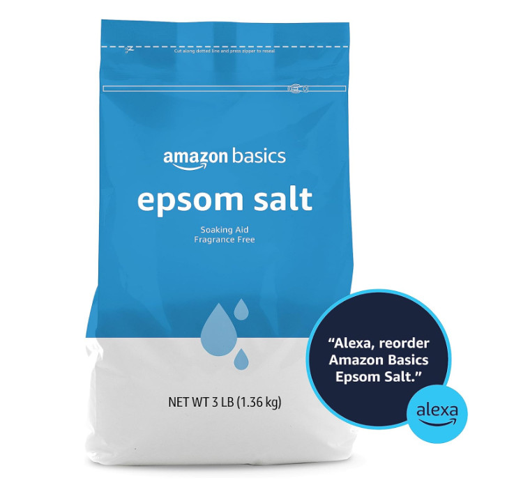 Amazon Basics Epsom Salt Soak, Unscented, Magnesium Sulfate USP, Muscle and Feet