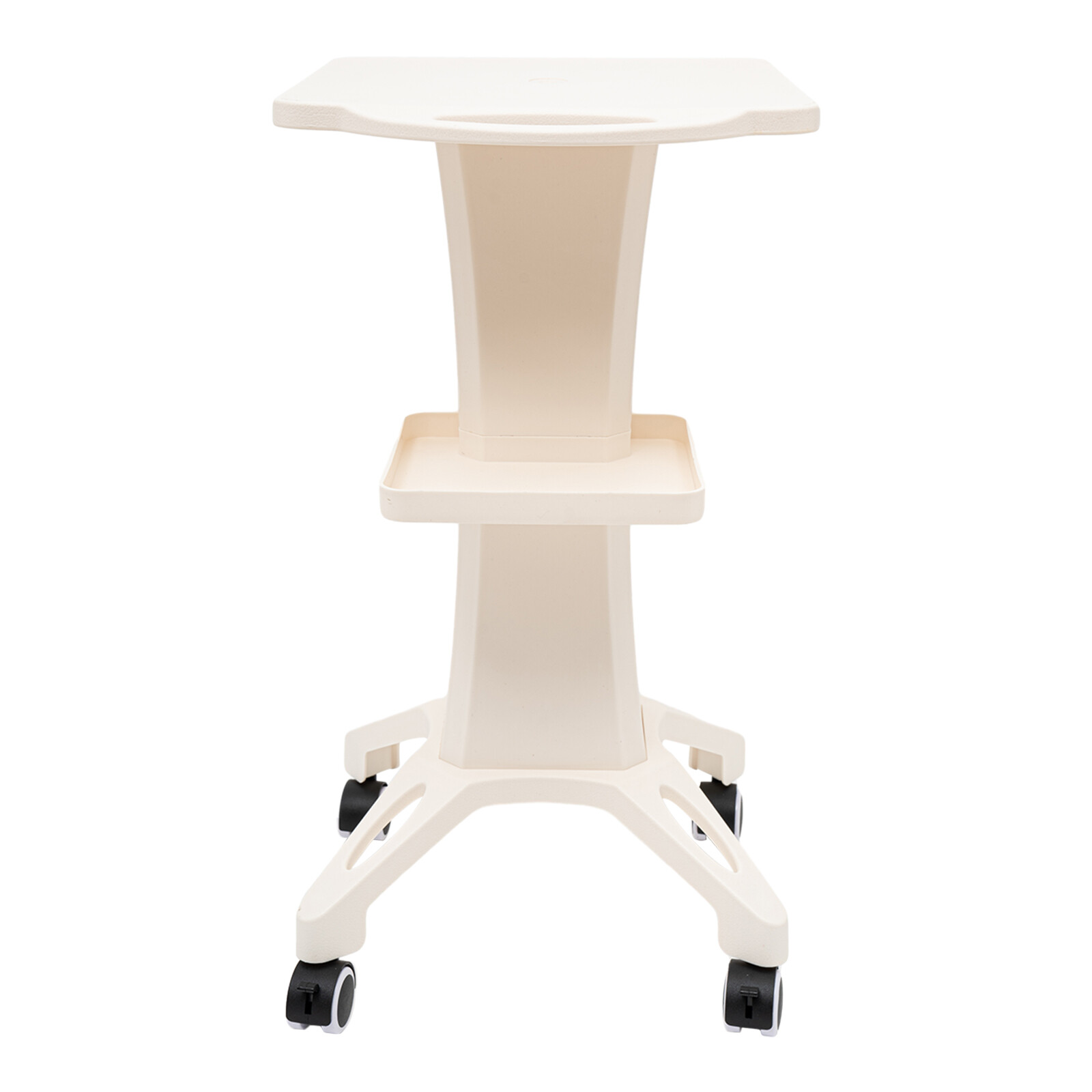 Beauty Trolley ABS Salon Pedestal Rolling Cart Silent Wheel Equipment Stand USA