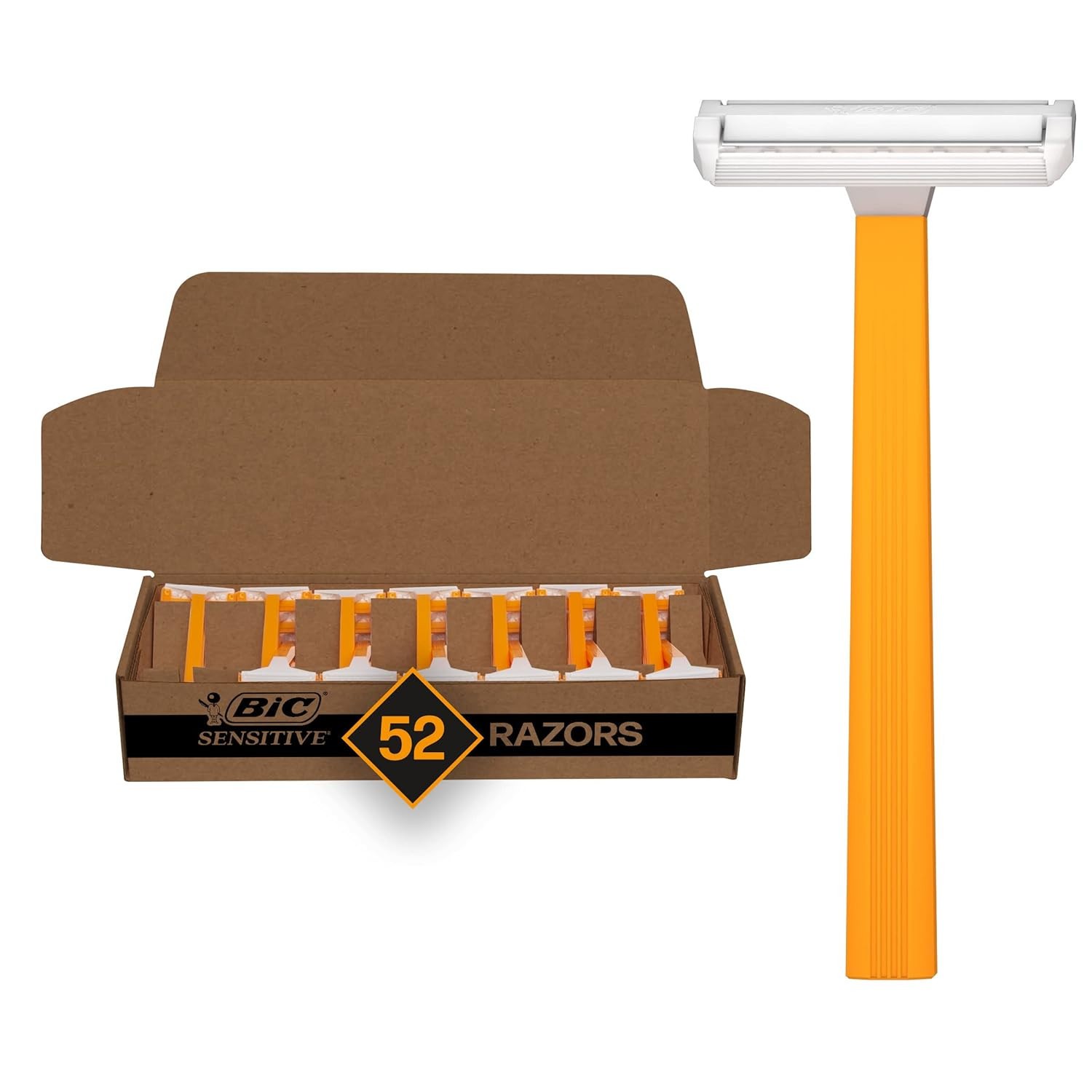 BIC Sensitive Men’s Disposable 1-Blade Razors 52 Pack