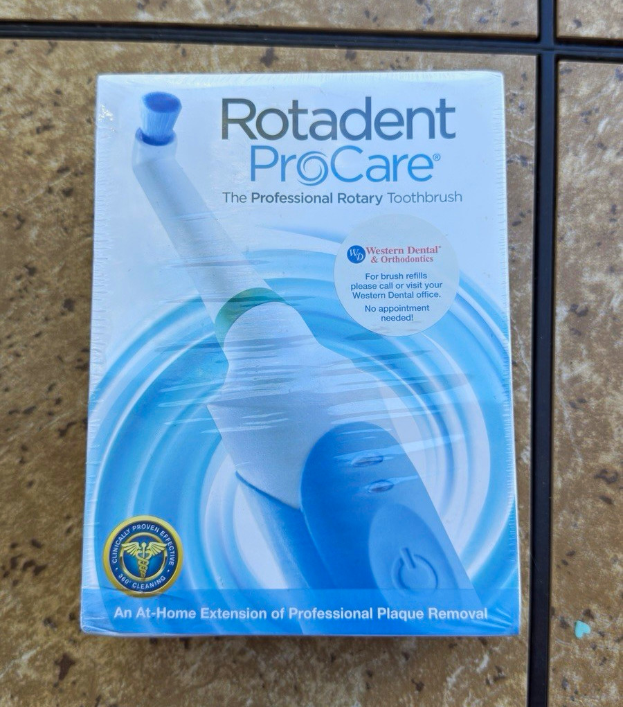 Rotadent ProCare Rotary Electric Toothbrush w/ Timer White/Blue
