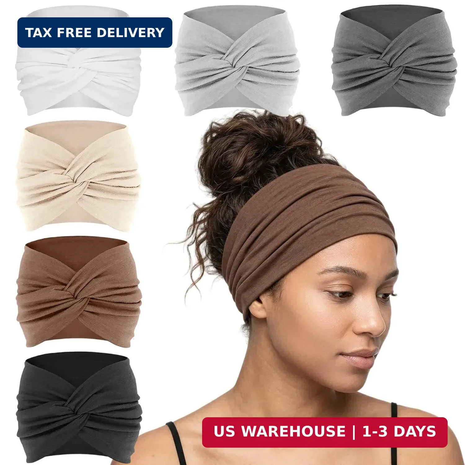 YONUF Wide Headbands For Women Extra Large Headband Twisted Knot Head Bands For