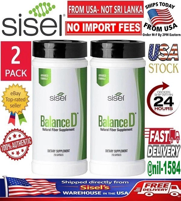 2 Pack Sisel BalanceD Natural Fiber Supplement 210 Capsules – NIB 🔥US Seller🔥