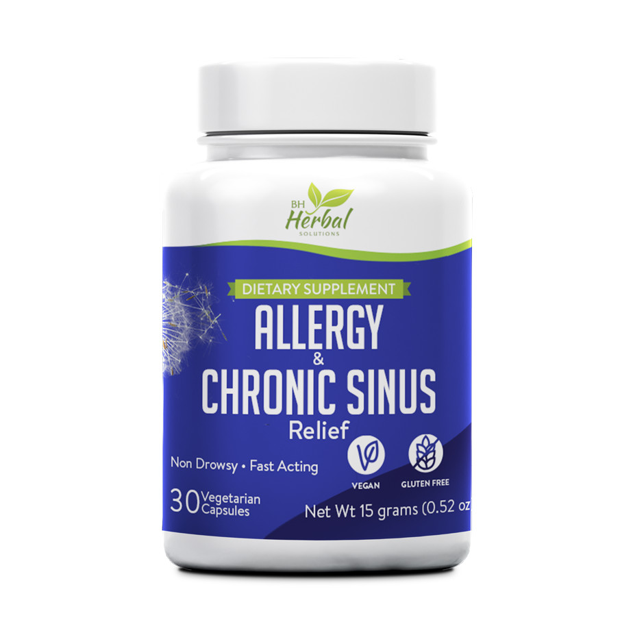 Allergy And Sinus Relief – Fast Acting – 100% Herbal and Natural
