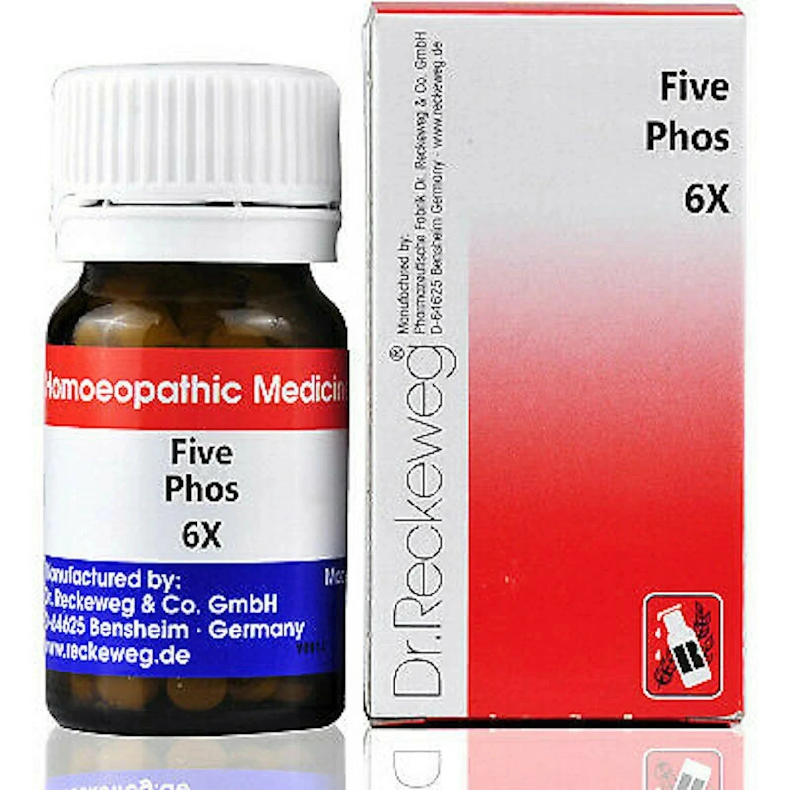 5 X Dr. Reckeweg Five Phos 6X (20g)( PACK OF 5 ) for All Ages, Helps in recovery